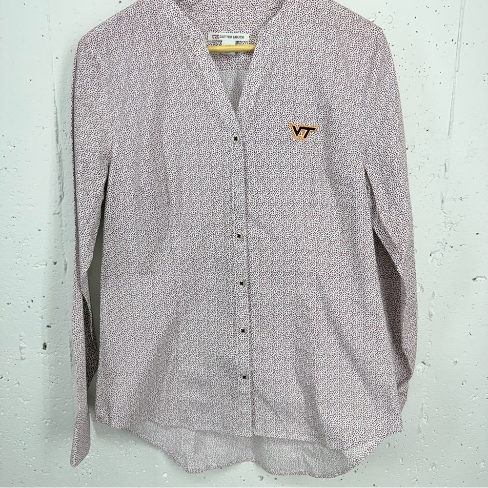 Cutter & Buck Virginia Tech Hokies women's size Large long-sleeve dress shirt - Picture 3 of 11